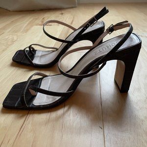 SCHUTZ Amaia Croc Strappy Sandal